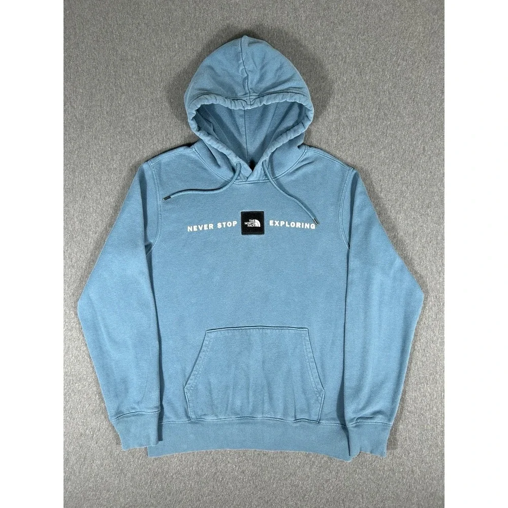 The North Face Never Stop Exploring Hoodie Men's Small Slate Blue Pullover